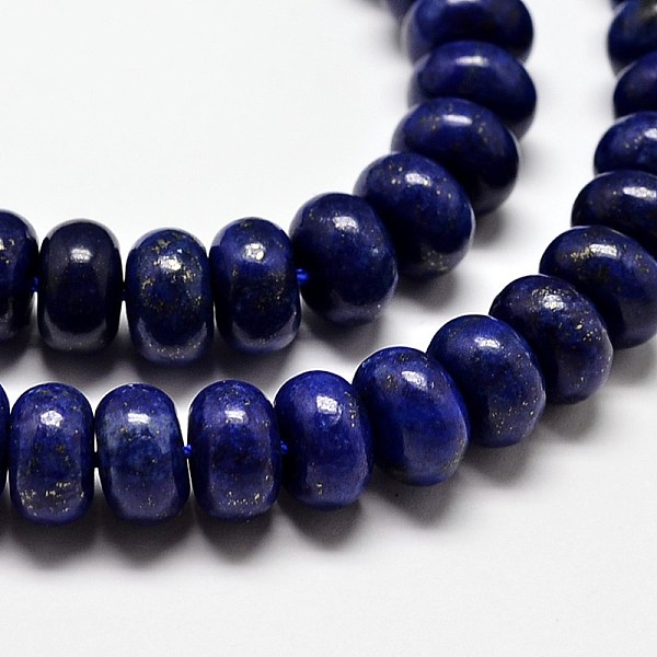 

PandaHall Natural Lapis Lazuli Bead Strands, Rondelle, Dyed, 6x4mm, Hole: 1mm, about 95pcs/strand, 15 inch Lapis Lazuli Rondelle