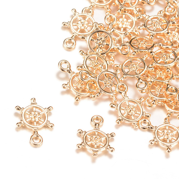 

PandaHall Brass Charms, Anchor, Light Gold, 14x10x2mm, Hole: 1.5mm Brass Anchor & Helm