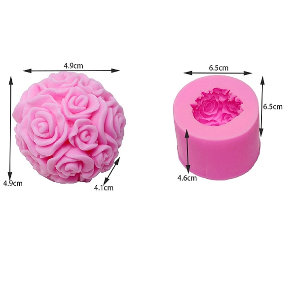 

PandaHall DIY Food Grade Silicone Candle Molds, Resin Casting Molds, For UV Resin, Epoxy Resin Jewelry Making, Flower, Hot Pink, 6.5x4.6cm...
