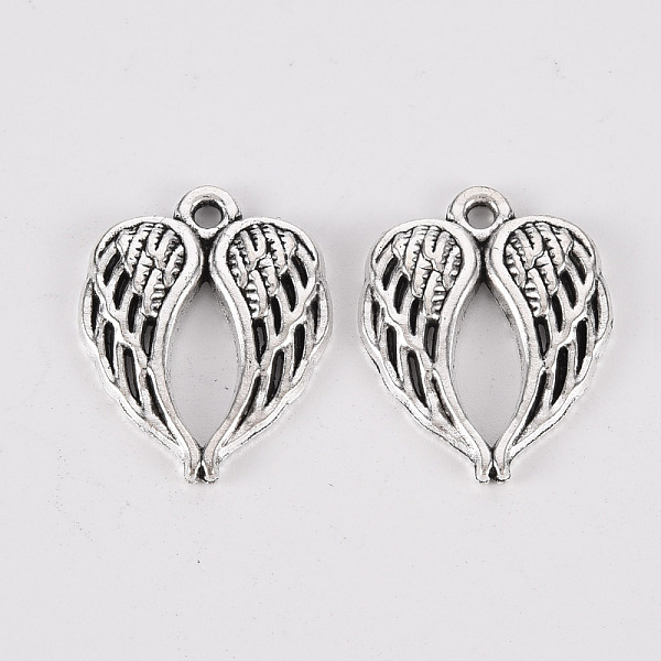 

PandaHall Tibetan Style Alloy Pendants, Lead Free & Cadmium Free, Wing, Antique Silver, 21.5x17x2mm, Hole: 1.6mm, about 290cs/500g Alloy...