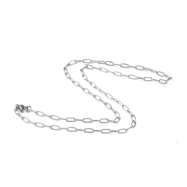 201 ожерелье-цепочка из нержавеющей стали со скрепкой для мужчин и женщин