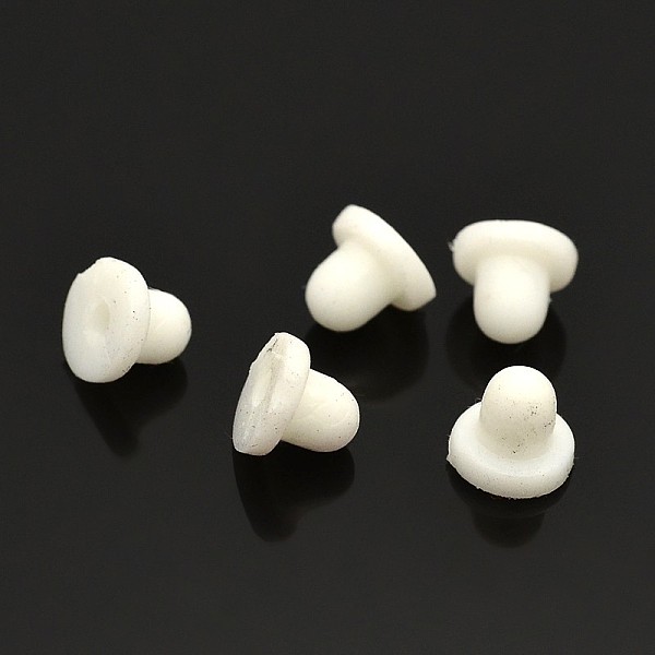 

PandaHall Plastic Clip on Earring Pads, White, 6x5mm, Hole: 1mm Plastic White