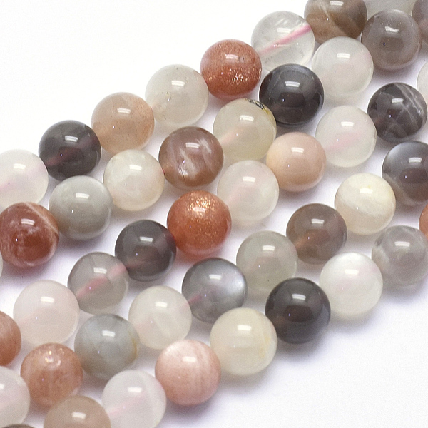 

PandaHall Natural Sunstone Beads Strands, Round, 8mm, Hole: 1mm, about 49pcs/strand, 15.5 inch(39.5cm) Sunstone Round