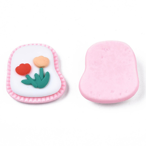 

PandaHall Opaque Resin Cabochons, Flower, Pink, 25x23.5x8.5mm Resin Flower Pink