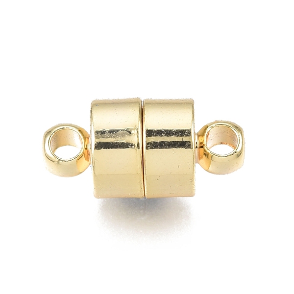

PandaHall Brass Magnetic Clasps, Nickel Free, Column, Real 18K Gold Plated, 12x6x6mm, Hole: 1.6mm Brass Column