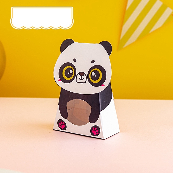 

PandaHall Paper Animal Shape Boxes, with Clear Window, Gift Biscuit Candy Packing Box, Panda, 5.2x10.4x15.5cm Paper Panda White