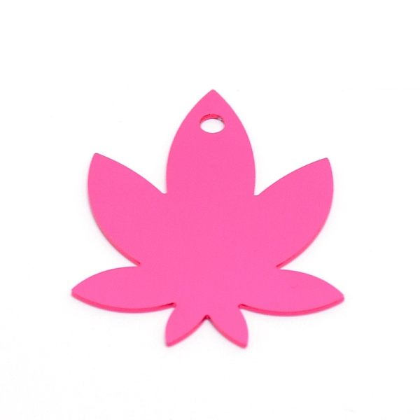 

PandaHall Aluminum Blank Pendants, Maple Leaf, Deep Pink, 43.5x35x1mm, Hole: 3mm, 10pcs/bag Aluminum Leaf