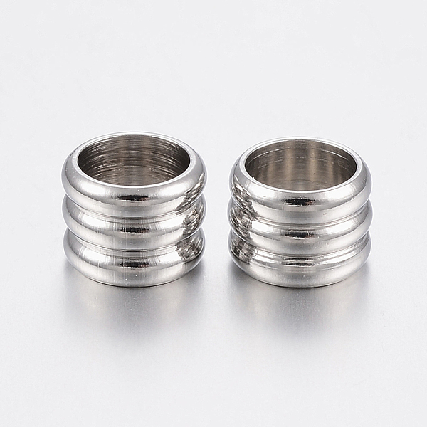 

PandaHall 201 Stainless Steel Beads, Grooved Beads, Large Hole Beads, Column, Stainless Steel Color, 8x6mm, Hole: 6mm 201 Stainless Steel...