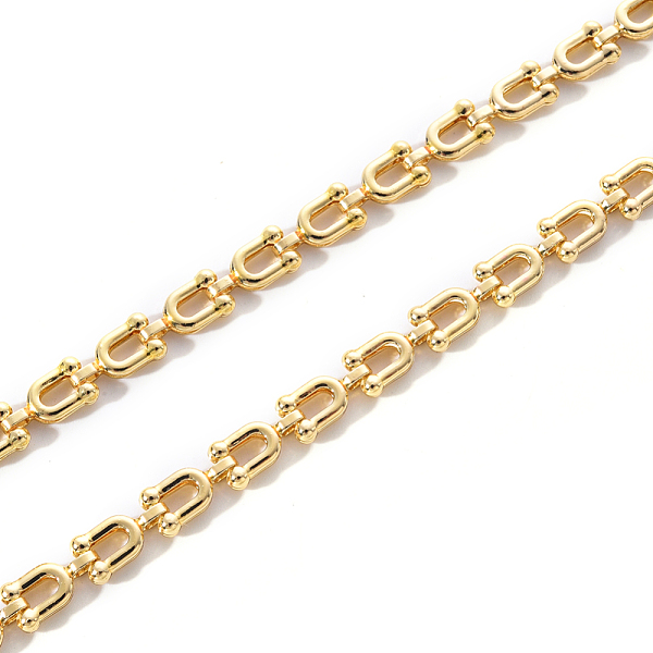 

PandaHall Brass Link Chains, U Shape, Unwelded, Light Gold, 9.5x5x2mm Brass