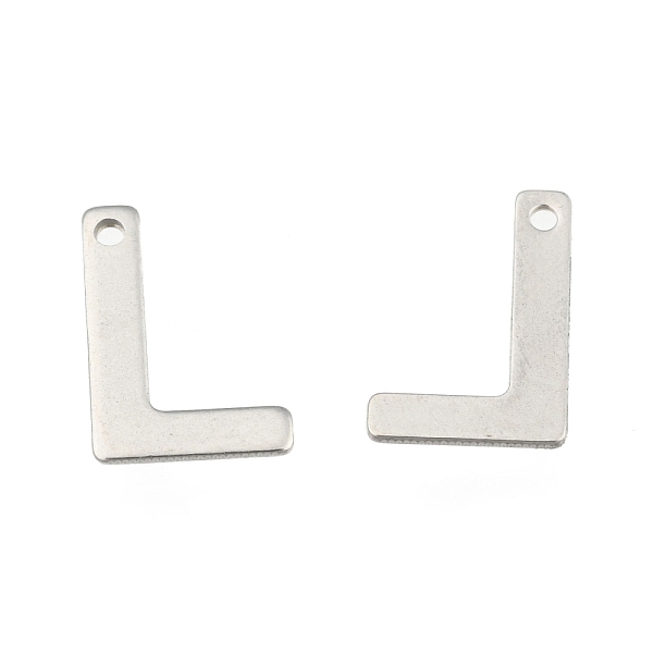 

PandaHall 304 Stainless Steel Letter Charms, Letter.L, 11x7.5x0.5mm, Hole: 1mm 304 Stainless Steel Letter