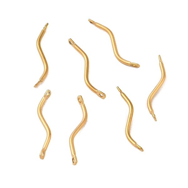 

PandaHall Ion Plating(IP) 304 Stainless Steel Links Connector Charms, Twisted Bar, Real 18K Gold Plated, 20x2.5x3.5mm, Hole: 1.2mm 304...