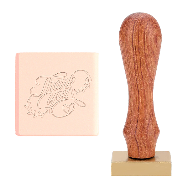 

PandaHall Olycraft Brass Wax Seal Stamp Head & Pearwood Handle Kit, for DIY Soap, Scrapbook, Word, Head: 40x40x10mm, Handle: 78.3~78.5x22mm...