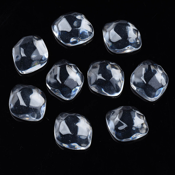 

PandaHall Transparent Resin Cabochons, Water Ripple Cabochons, Oval, Clear, 24x20.5x9mm Resin Oval Clear