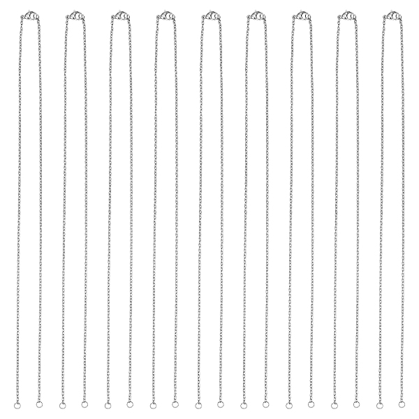 

PandaHall UNICRAFTALE 12pcs 47~47.8cm Stainless Steel Cable Chain Necklaces Minimalist Chain with Lobster Claw Clasps and Jump Ring...