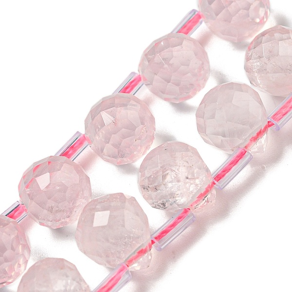 

PandaHall Natural Rose Quartz Beads Strands, Faceted, Top Drilled, Teardrop, 10x8mm, Hole: 1mm, about 38pcs/strand, 15.55~16.142''...