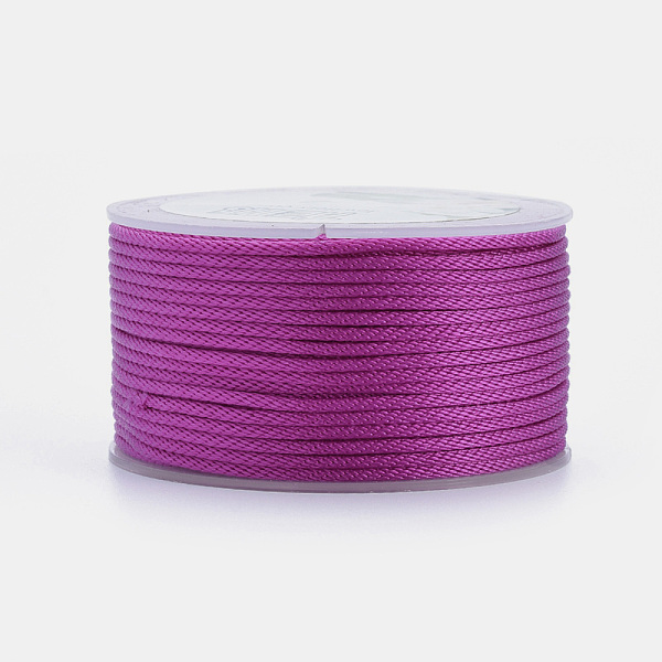 

PandaHall Polyester Braided Cords, for Jewelry Making Beading Crafting, Orchid, 2mm, about 21.87 yards(20m)/roll Polyester Purple