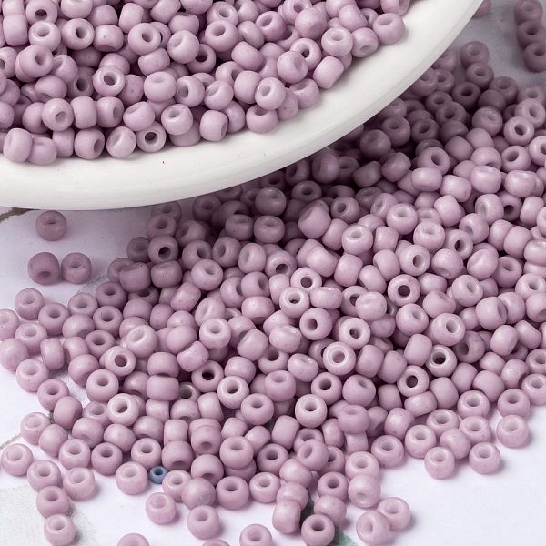 

PandaHall MIYUKI Round Rocailles Beads, Japanese Seed Beads, 8/0, (RR2024) Matte Opaque Dusty Orchid, 3mm, Hole: 1mm, about..., Purple