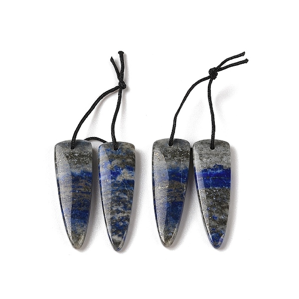 

PandaHall 2Pcs Natural Lapis Lazuli Pendants, Gems Charms, Triangle, 28x9x3mm, Hole: 1mm Lapis Lazuli Triangle