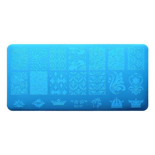 

PandaHall Lace Flower Stainless Steel Nail Art Stamping Plates, Nail Image Templates, Template Tool, Rectangle, Stainless Steel Color...