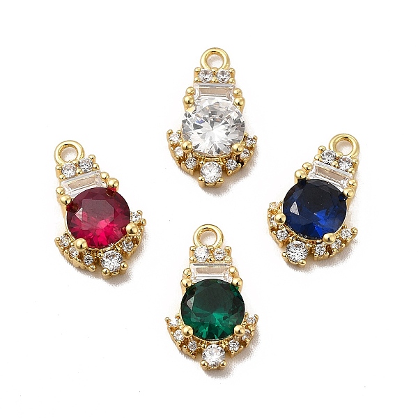 

PandaHall Rack Plating Brass Micro Pave Cubic Zirconia Charms, Long-Lasting Plated, Cadmium Free & Lead Free, Real 18K Gold Plated, Mixed..., Multicolor