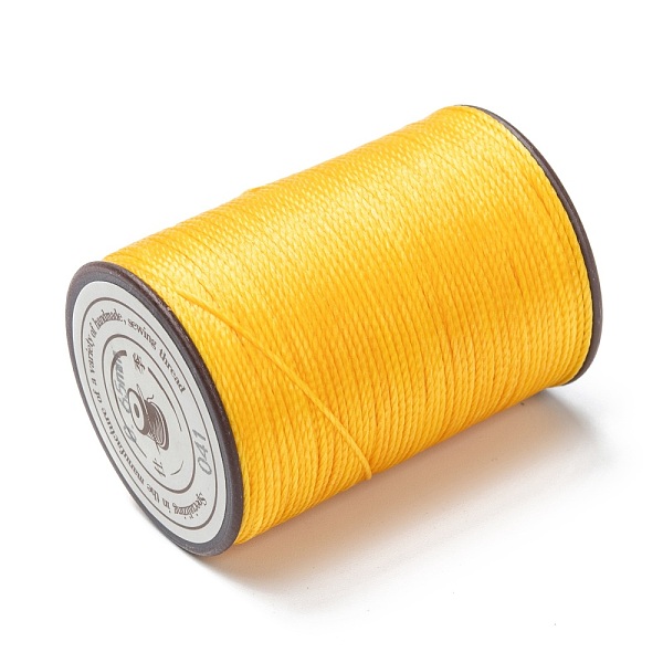 

PandaHall Round Waxed Polyester Thread String, Micro Macrame Cord, Twisted Cord, for Leather Sewing Stitching, Gold, 0.65mm, about 87.48...