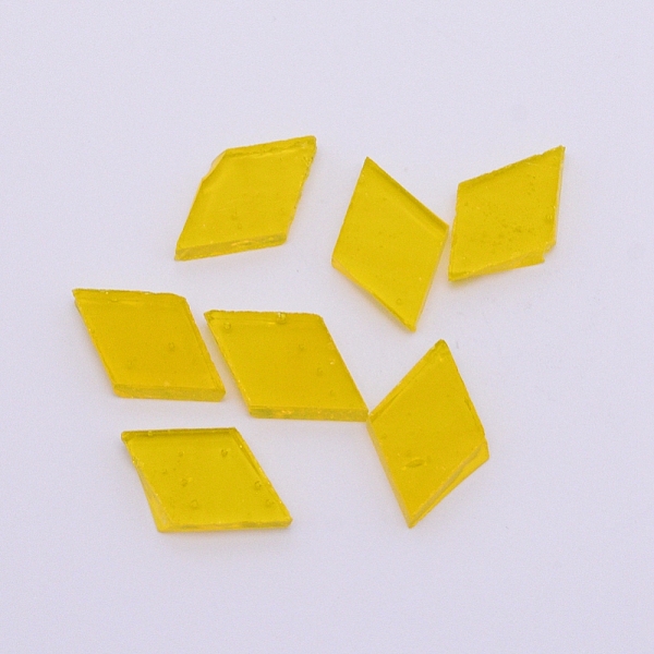 

PandaHall Glass Cabochons, Mosaic Tiles, for Home Decoration or DIY Crafts, Rhombus, Gold, 19x12x3mm, about 400pcs/bag Glass Rhombus Gold