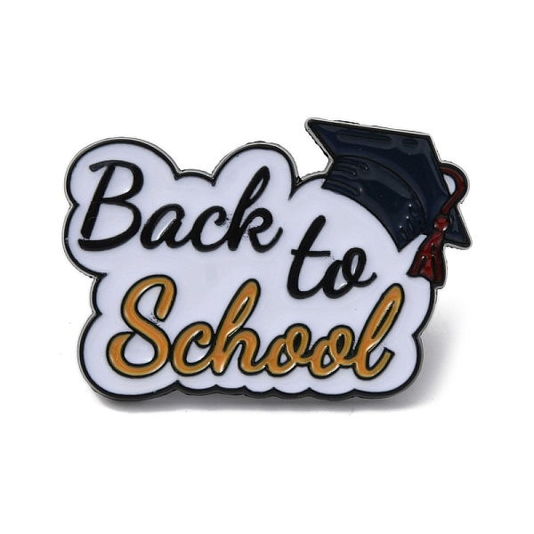 

PandaHall Campus Theme Alloy Enamel Pins, Word Back to School Brooch, for Backpack, Clothes, Colorful, 20.5x30x1.5mm Alloy+Enamel Word