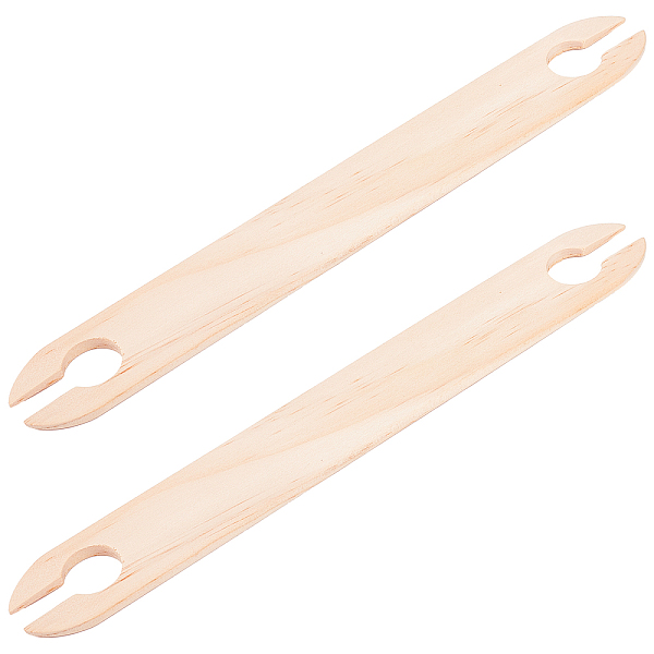 PandaHall 2 Pcs Wood Knitting Looms Shuttles, Blanched Almond Weaving Tool Wooden Weaving Shuttle Loom Machine Accessories for DIY Sweater...