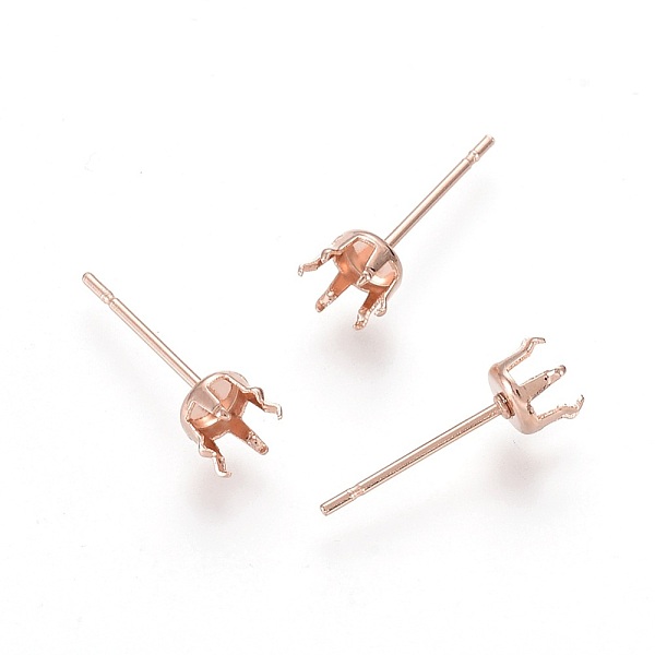

PandaHall 304 Stainless Steel Stud Earring Findings, Rose Gold, 15x5mm, Pin: 0.8mm 304 Stainless Steel Others