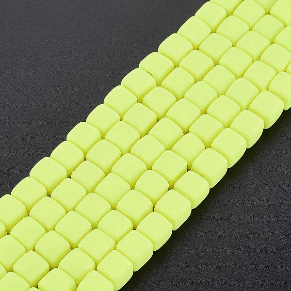 

PandaHall Handmade Polymer Clay Beads Strands, Cube, Champagne Yellow, 6x6x6mm, Hole: 1.2mm, about 62pcs/strand, 14.84 inch~15.75 inch...