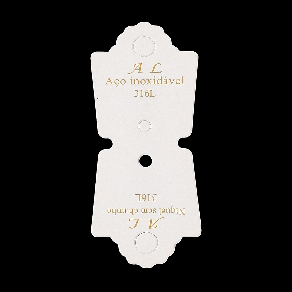 

PandaHall Fold Over Gold Stamping Word Cardboard Paper Jewelry Display Cards for Necklace & Bracelet Storage, White, 9.25x4x0.05cm, Hole...