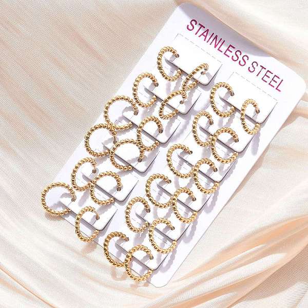 301 Stainless Steel Hoop Earrrings for Women