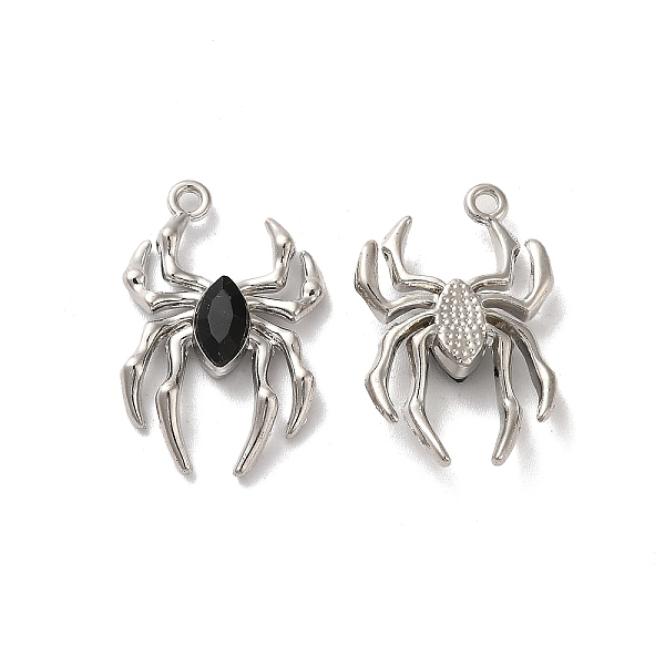 

PandaHall Glass Spider Pendant, with Platinum Alloy Findings, Lead Free & Cadmium Free, Black, 25.5x17x4.5mm, Hole: 1.6mm Alloy+Glass Spider...