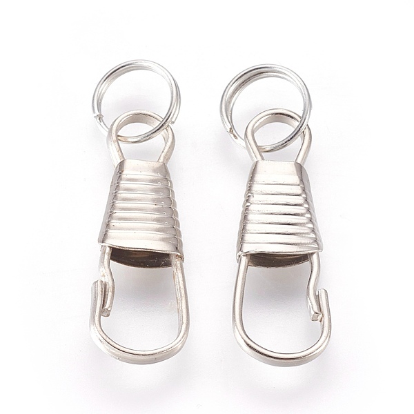 

PandaHall Iron Keychain, Platinum, 32mm Iron Others