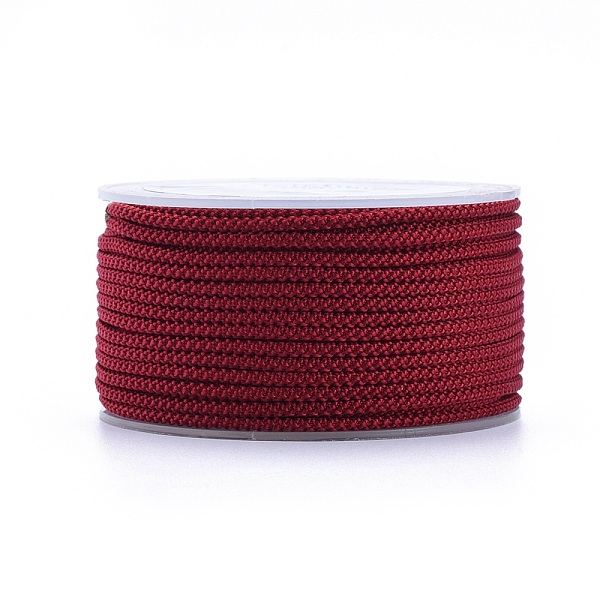 

PandaHall Polyester Braided Cord, Brown, 2mm, about 16.4 yards(15m)/roll Polyester Brown