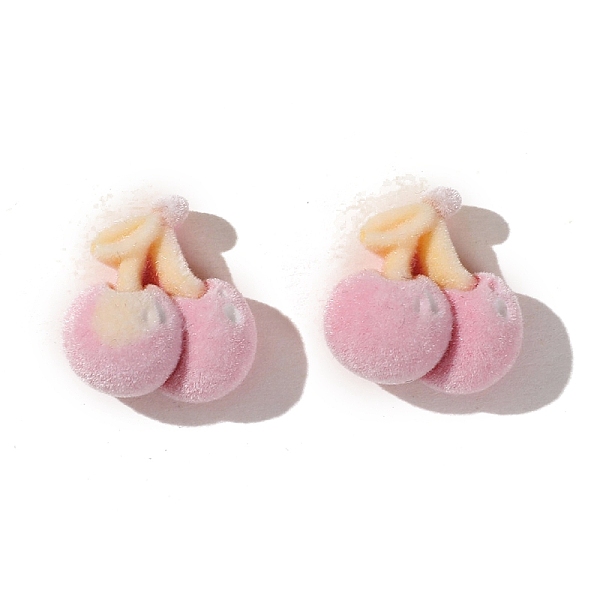 

PandaHall Flocking Resin Cabochons, Fruit, Cherry, 20mm Resin Cherry