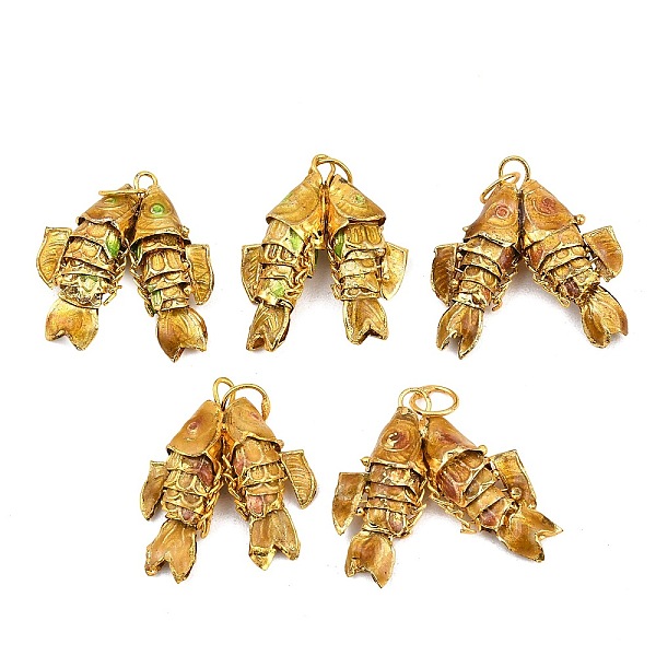 Brass Cloisonne Pendants