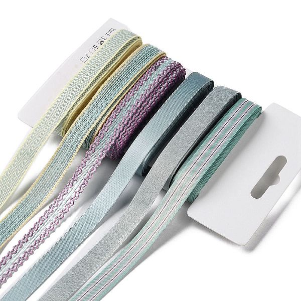 

PandaHall 18 Yards 6 Styles Polyester Ribbon, for DIY Handmade Craft, Hair Bowknots and Gift Decoration, Green Color Palette, Light Sea...