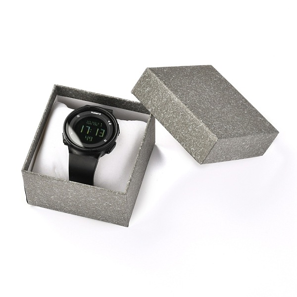 

PandaHall Square Paper Jewelry Box, Snap Cover, with Pillow, for Watch and Bracelet Packaging, Olive, 8.6x8.6x5.7cm Paper Square Green