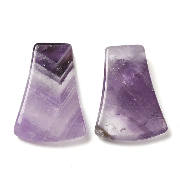 

PandaHall Natural Amethyst Pendants, Fan Charms, 40x28~30x7.5~10mm, Hole: 3~3.5mm Amethyst Fan