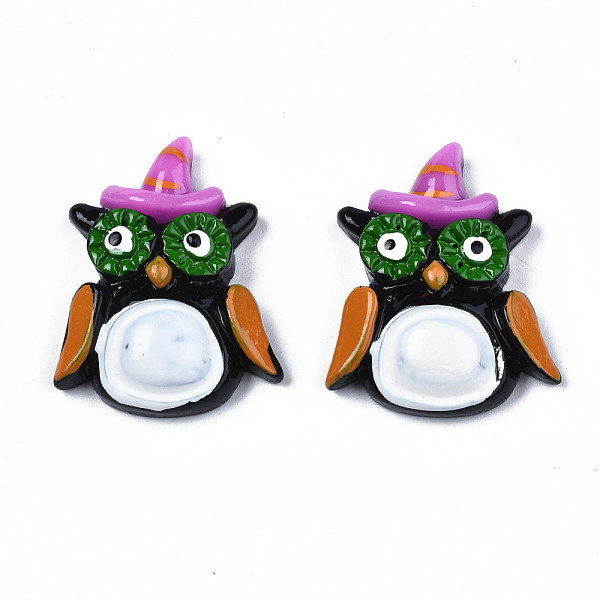 

PandaHall Halloween Opaque Epoxy Resin Resin Cabochons, Owl, Violet, 28.5x22x7.5mm Epoxy Resin Owl Purple