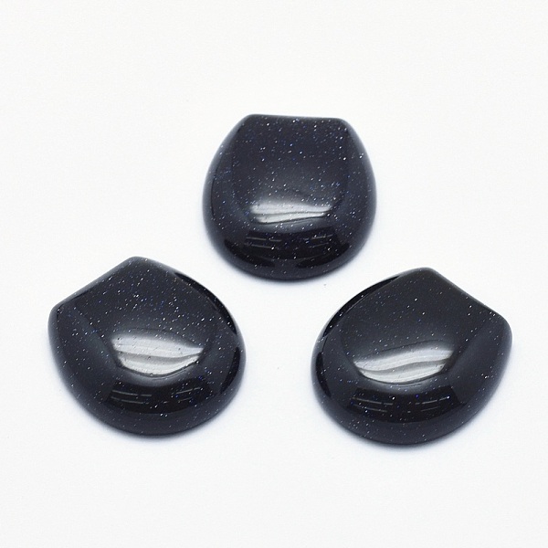 

PandaHall Synthetic Blue Goldstone Cabochons, 22x20x6~6.5mm Blue Goldstone Others