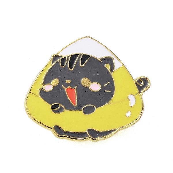 

PandaHall Halloween Theme Golden Alloy Brooches, Enamel Pins, Cat Shape, 30.5x35.5x1.5mm Alloy+Enamel Cat Shape