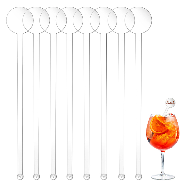 

PandaHall AHANDMAKER 100Pcs Cocktail Swizzle Sticks Clear Drink Stirrer Swizzle Stick Beverage Mixer Cocktail Coffee Drink Stirrers for Bars...