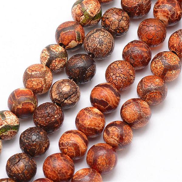

PandaHall Tibetan Style MIxed Pattern dZi Beads, Natural Weathered Agate Bead Strands, Round, Dyed & Heated, Mixed Color, 8mm, Hole: 1mm..., Multicolor