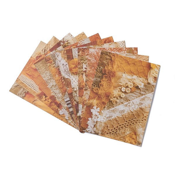 

PandaHall 30 Sheets 10 Styles Vintage Lace Flower Scrapbook Paper Pads, for DIY Album Scrapbook, Greeting Card, Background Paper, Chocolate..., Brown