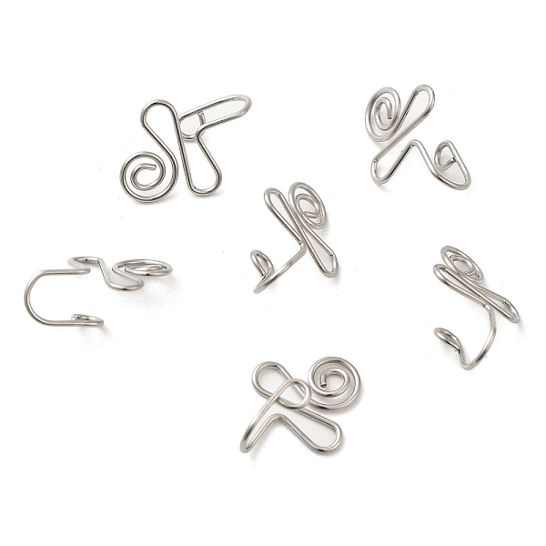 

PandaHall 316 Surgical Stainless Steel Clip on Nose Rings, Nose Cuff Non Piercing Jewelry, Stainless Steel Color, 19x14.5x7.5mm 316 Surgical...