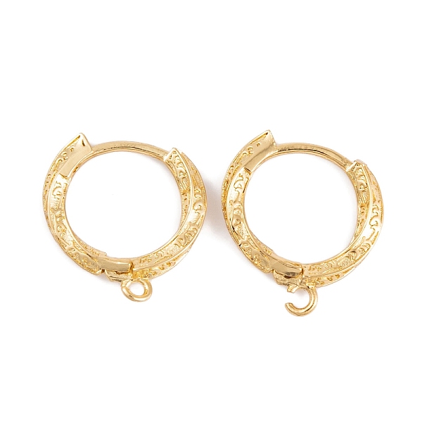 

PandaHall Rack Plating Brass Hoop Earring Findings, Cadmium Free & Lead Free, Long-Lasting Plated, Real 18K Gold Plated, 16x15mm, Pin: 8mm...