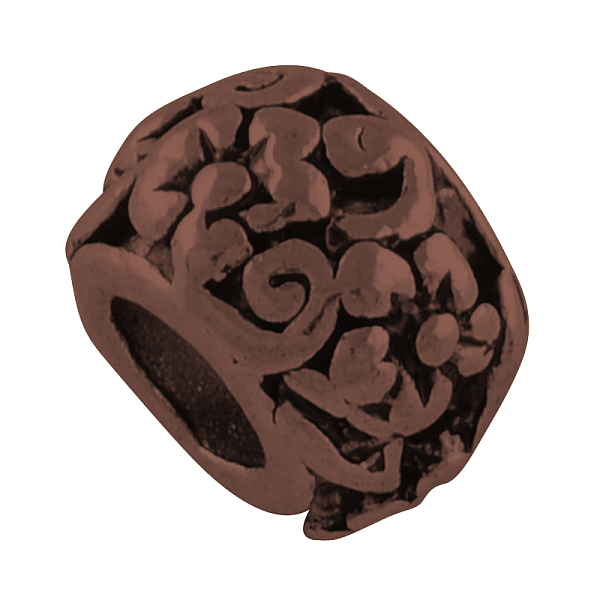 

PandaHall Tibetan Style Large Hole European Rondelle Beads, Cadmium Free & Nickel Free & Lead Free, Red Copper, 10x7mm, Hole: 5mm, about...