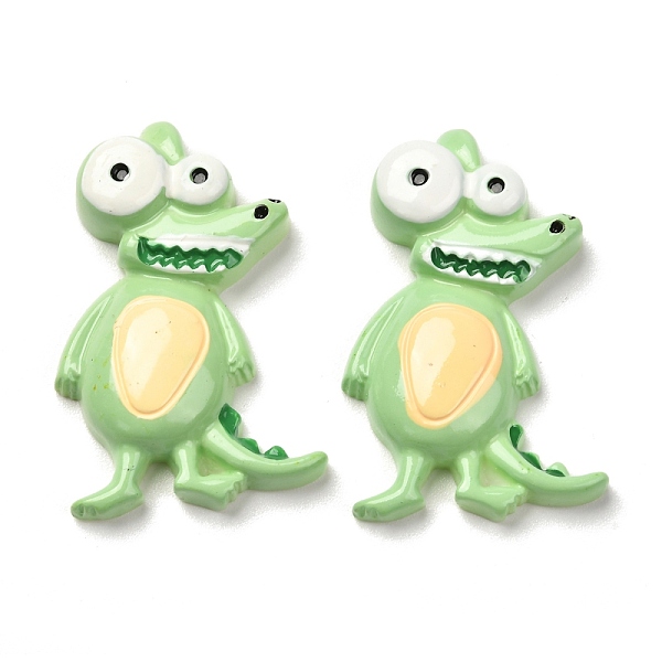

PandaHall Resin Decoden Cabochons, Crocodiles, Green, 38.5x26x6mm Resin Other Animal Green